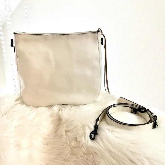 EUC White Rebecca Minkoff Studded Braided Leather Crossbody Bag - Picture 2 of 16